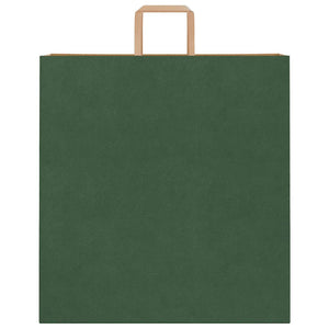 Grüne Papiertragetaschen mit Henkeln, 250 Stk. 45x17x48 cm