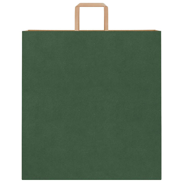 Grüne Papiertragetaschen mit Henkeln, 250 Stk. 45x17x48 cm