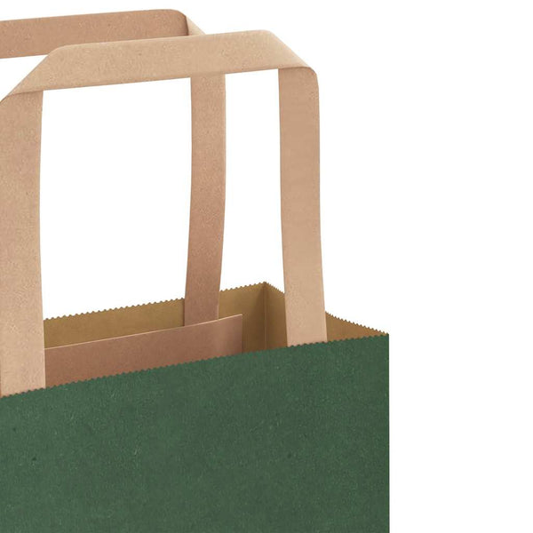 Grüne Papiertragetaschen mit Henkeln, 250 Stk. 45x17x48 cm