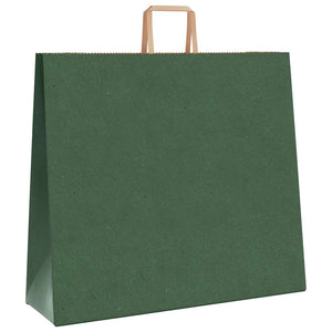 Grüne Papiertragetaschen mit Henkel, 250 Stk. 54x15x49 cm