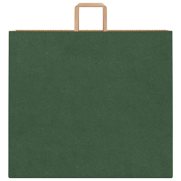 Grüne Papiertragetaschen mit Henkel, 250 Stk. 54x15x49 cm