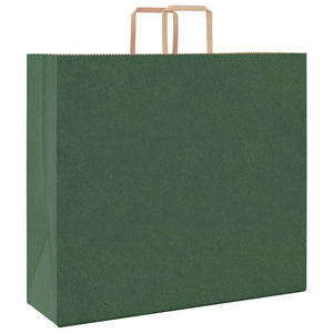 Grüne Papiertragetaschen mit Henkel, 250 Stk. 54x15x49 cm