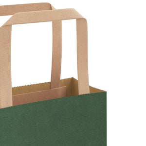 Grüne Papiertragetaschen mit Henkel, 250 Stk. 54x15x49 cm