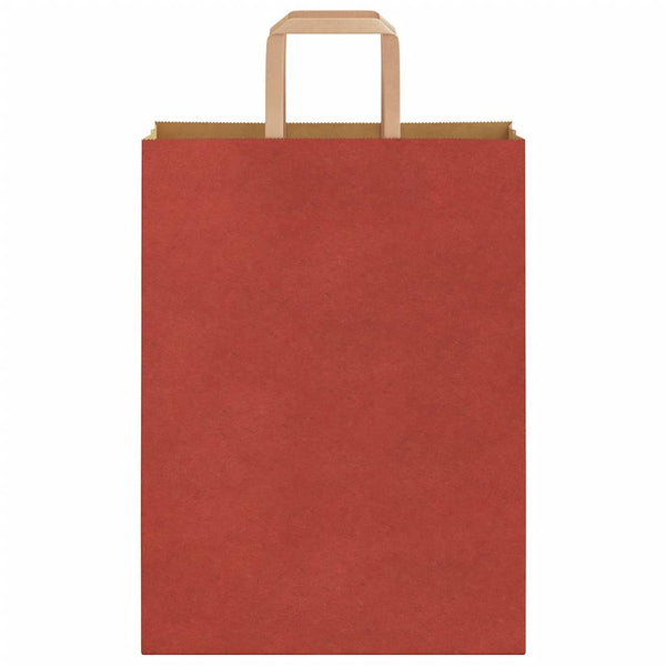 Rote Papiertragetaschen mit Henkel 26x12x35 cm, 250 Stk.