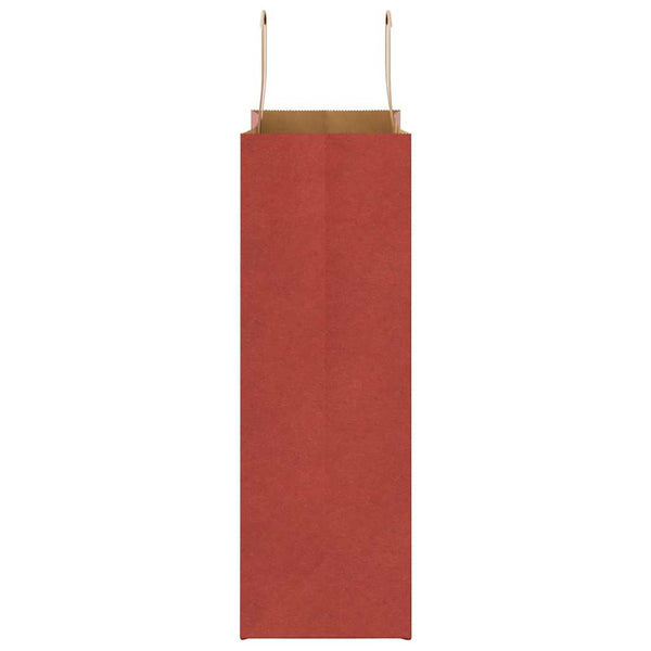 Rote Papiertragetaschen mit Henkel 26x12x35 cm, 250 Stk.