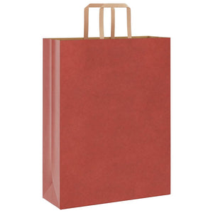 Rote Papiertragetaschen mit Henkel, 250 Stk. 32x12x42 cm
