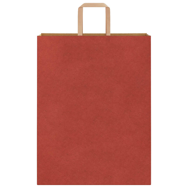 Rote Papiertragetaschen mit Henkel, 250 Stk. 32x12x42 cm