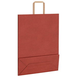 Rote Papiertragetaschen mit Henkel, 250 Stk. 32x12x42 cm