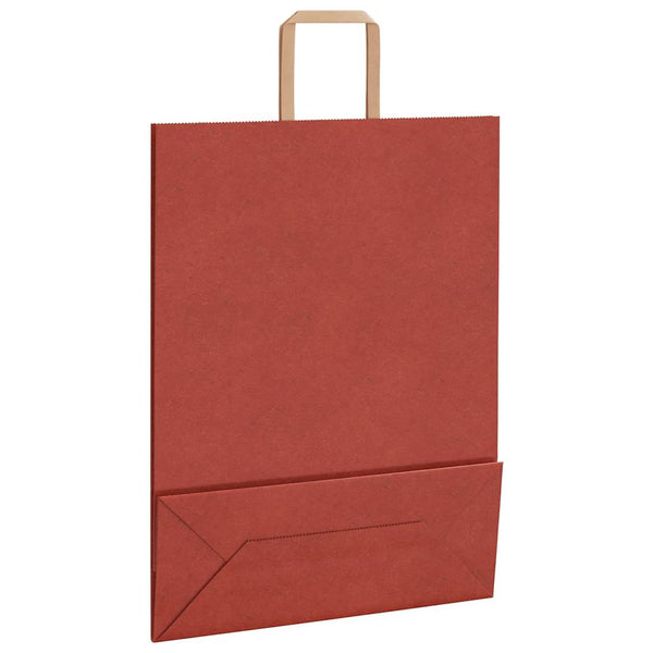 Rote Papiertragetaschen mit Henkel, 250 Stk. 32x12x42 cm