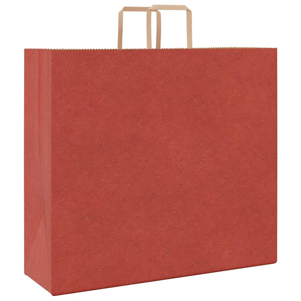 Rote Papiertragetaschen mit Henkel, 250 Stk.