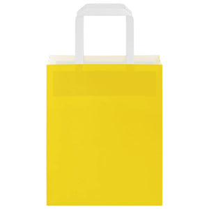 Gelbe Papiertragetaschen mit Griff, 50 Stk. 18x8x22 cm