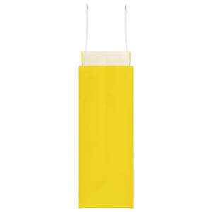 Gelbe Papiertragetaschen mit Griff, 50 Stk. 18x8x22 cm