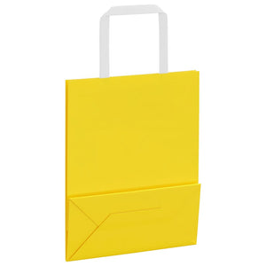 Gelbe Papiertragetaschen mit Griff, 50 Stk. 18x8x22 cm