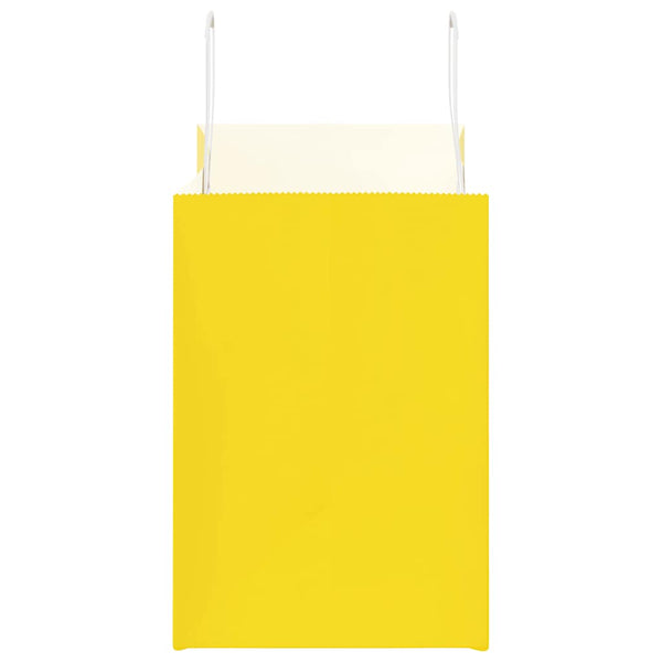 Gelbe Papiertragetaschen mit Henkel, 50 Stk. 32x17x25 cm