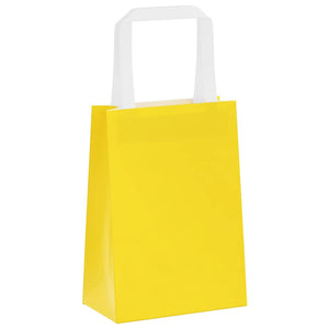 Gelbe Papiertragetaschen mit Henkel, 250 Stk.