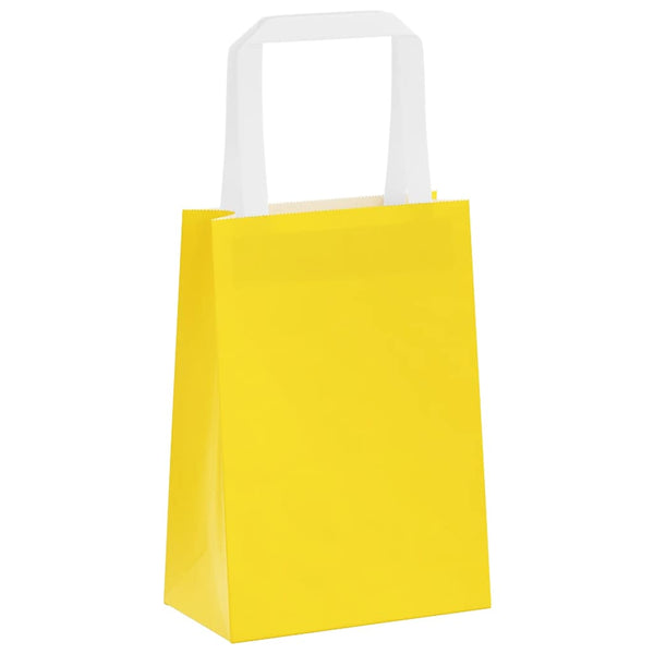 Gelbe Papiertragetaschen mit Henkel, 250 Stk.
