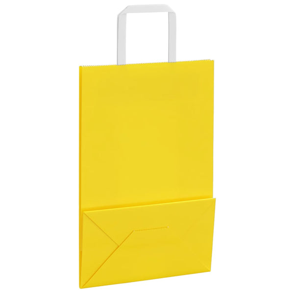 Gelbe Papiertragetaschen mit Henkeln, 250 Stk.