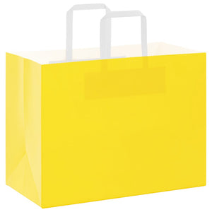 Gelbe Papiertragetaschen mit Griff, 250 Stk. 32x17x25 cm