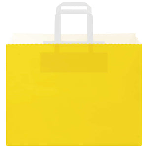 Gelbe Papiertragetaschen mit Griff, 250 Stk. 32x17x25 cm