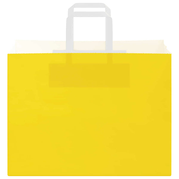 Gelbe Papiertragetaschen mit Griff, 250 Stk. 32x17x25 cm