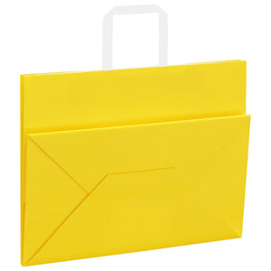 Gelbe Papiertragetaschen mit Griff, 250 Stk. 32x17x25 cm