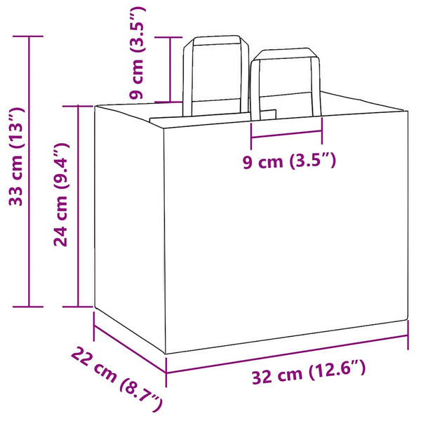 Gelbe Papiertragetaschen mit Henkel, 250 Stk.