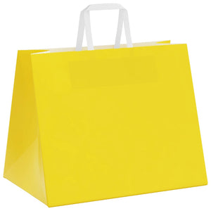 Gelbe Papiertragetaschen mit Henkel, 250 Stk.