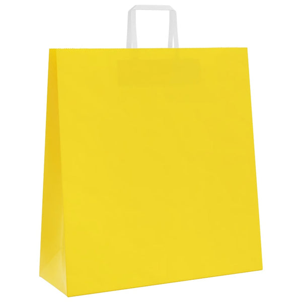 Gelbe Papiertragetaschen mit Henkeln, 250 Stk. 45x17x48 cm