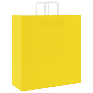 Gelbe Papiertragetaschen mit Henkeln, 250 Stk. 45x17x48 cm