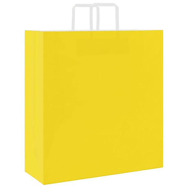 Gelbe Papiertragetaschen mit Henkeln, 250 Stk. 45x17x48 cm