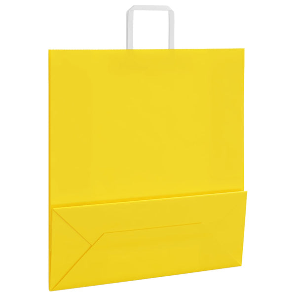 Gelbe Papiertragetaschen mit Henkeln, 250 Stk. 45x17x48 cm