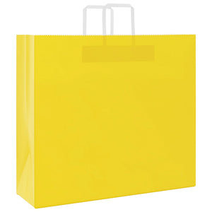 Gelbe Papiertragetaschen mit Henkel, 250 Stk. 54x15x49 cm