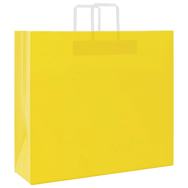 Gelbe Papiertragetaschen mit Henkel, 250 Stk. 54x15x49 cm