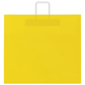 Gelbe Papiertragetaschen mit Henkel, 250 Stk. 54x15x49 cm