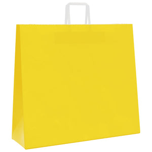 Gelbe Papiertragetaschen mit Henkel, 250 Stk. 54x15x49 cm