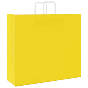 Gelbe Papiertragetaschen mit Henkel, 250 Stk. 54x15x49 cm