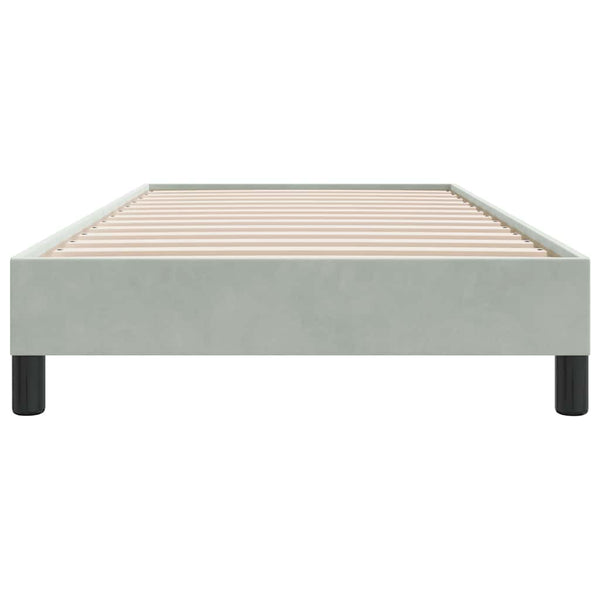 Boxspringbett Hellgrau 80x210 cm Samt Ohne Matratze
