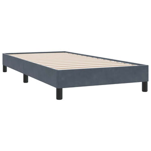 vidaXL Lit coffre sans matelas Gris foncé 80x210 cm Velours