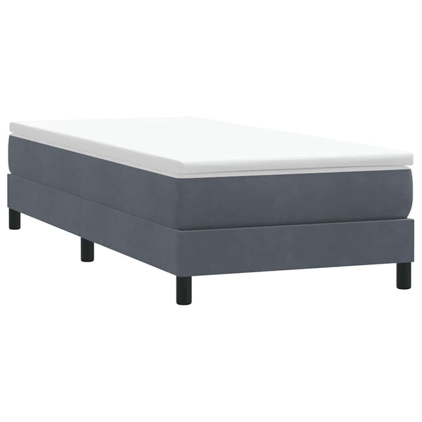 vidaXL Lit coffre sans matelas Gris foncé 80x210 cm Velours