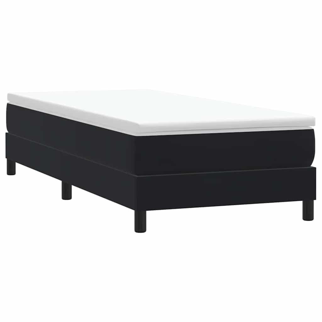 Boxspringbett Schwarz 80x210 cm Samt
