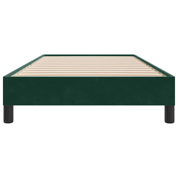Boxspringbett Dunkelgrün 80x210 cm Samt