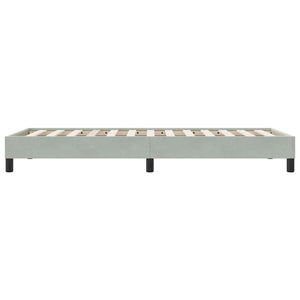 Boxspringbett 90x210 cm Hellgrau Samt