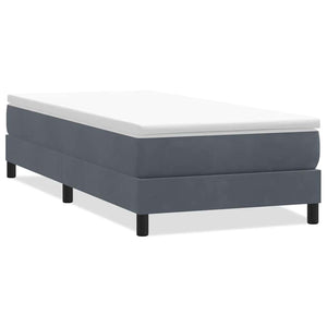 Boxspringbett Dunkelgrau 90x210 cm Samt