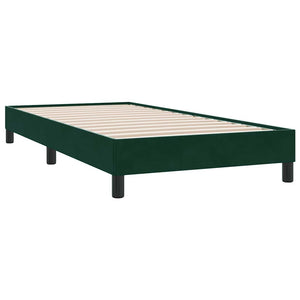 Boxspringbett Dunkelgrün 90x210 cm Samt