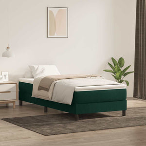 Boxspringbett Dunkelgrün 90x210 cm Samt