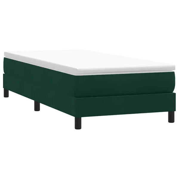 Boxspringbett Dunkelgrün 90x210 cm Samt