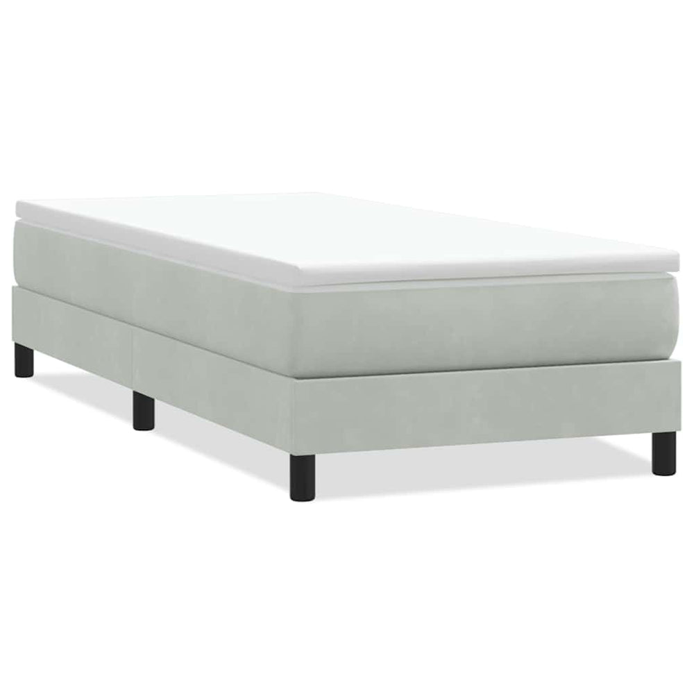 Boxspringbett Hellgrau 100x210 cm Samt