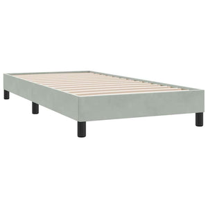 Boxspringbett Hellgrau 100x210 cm Samt
