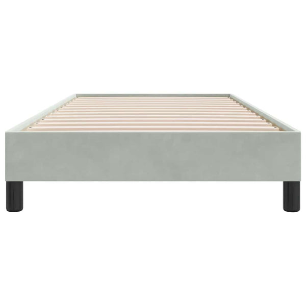 Boxspringbett Hellgrau 100x210 cm Samt
