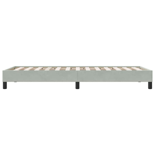 Boxspringbett Hellgrau 100x210 cm Samt